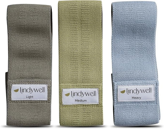 Lindywell Fabric & Exercise Bands for Women & Men - Resistance Bands for Working Out, Including Glute Activation, Strength Training, Physical Therapy - Durable, Non-Slip & Perfect for Home Or Gym Use - Bloomnest