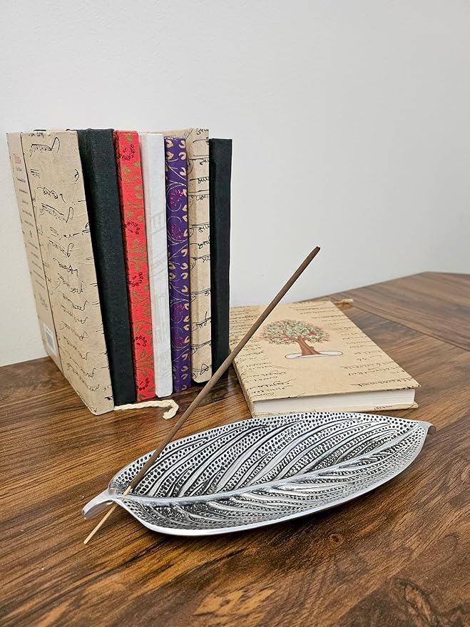 Triloka Large Recycled Aluminum Leaf Incense Holder - Bloomnest