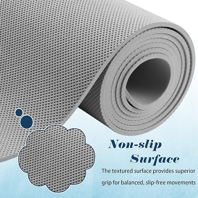 10 Pack Yoga Mats Bulk, 68'' x 24'' x 4mm Thick Yoga Mats for Kids and Adult Gym Mats Bundle Latex Free Exercise Mats with Non Slip Texture for Outdoor Yoga, Pilates or Workout - Bloomnest