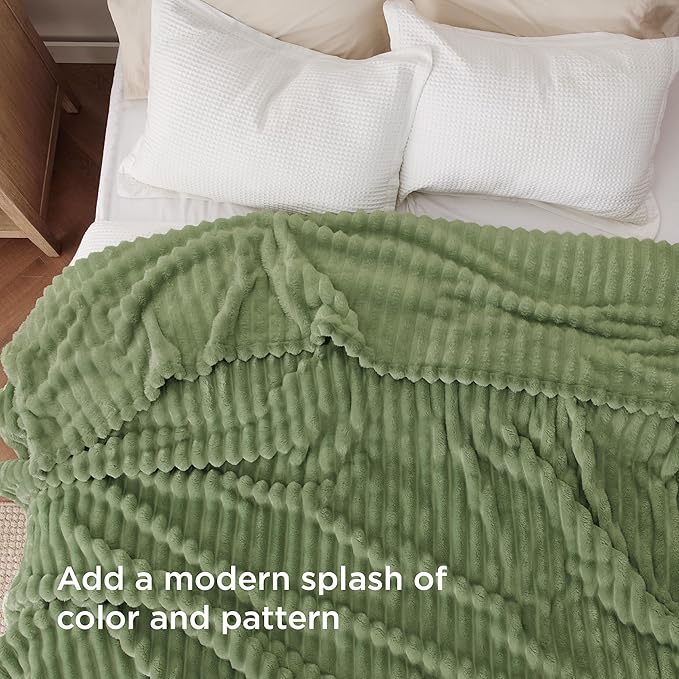 Bedsure GentleSoft Reseda California King Size Blanket for Couch - Cozy Soft Blankets for Women, Cute Small Fleece Throws for Girls, Birthday Gifts for Women, 102x96 Inches - Bloomnest