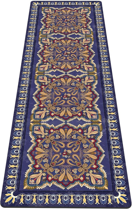 nuveti Yoga Mat Print Extra Thick TPE Non Slip Fitness Exercise Mat with Carrying Bag,72"x24" Extra Thick 6MM Exercise & Workout Mat for Yoga, Pilates Fitness and Floor Exercises - Bloomnest