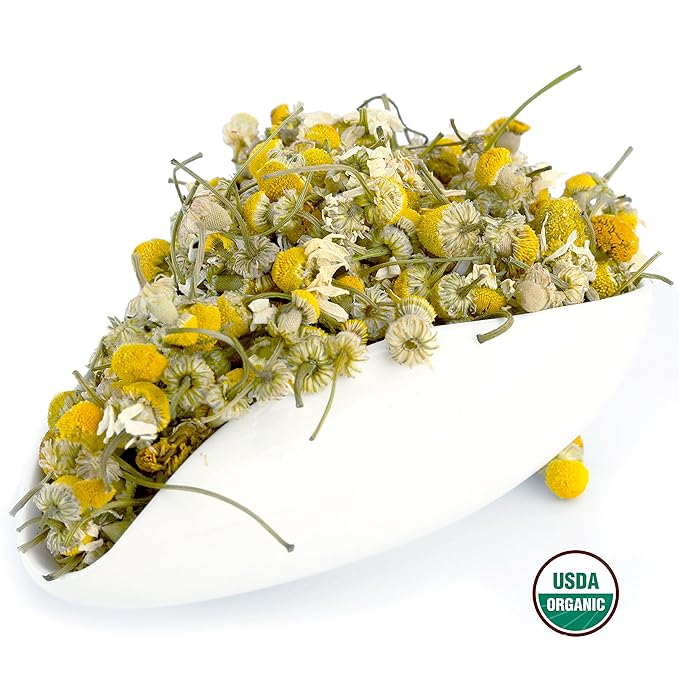 Chamomile Tea 1LB (16Oz) 100% CERTIFIED Organic (USDA seal) Chamomile Flowers Herbal Tea (Matricaria Chamomilla) in 1 lb Bulk BPA-free Resealable Bags from U.S. Wellness - Bloomnest