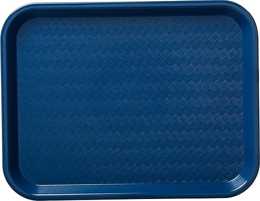 Carlisle FoodService Products CT101414 Café Standard Cafeteria / Fast Food Tray, 10" x 14", Blue (Pack of 24) - Bloomnest