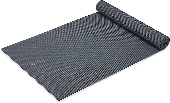 Gaiam Yoga Mat - Premium 5mm Solid Thick Non Slip Exercise & Fitness Mat for All Types of Yoga, Pilates & Floor Workouts (68" x 24" x 5mm) - Bloomnest
