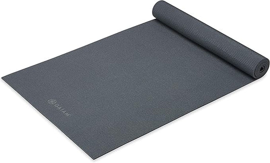 Gaiam Yoga Mat - Premium 5mm Solid Thick Non Slip Exercise & Fitness Mat for All Types of Yoga, Pilates & Floor Workouts (68" x 24" x 5mm) - Bloomnest