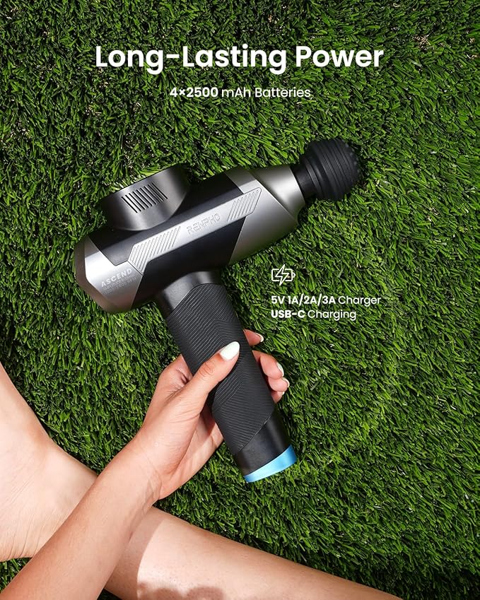 RENPHO Massage Gun, Deep Tissue Back Massage for Athletes, Professional Muscle Massage with 6-12mm Adjustable Amplitude, Gifts for Men Women, Color Display - Bloomnest