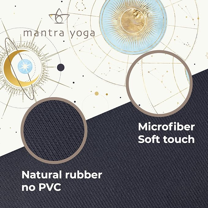 Mantra Yoga Travel PRO 1.5mm - Foldable Fitness & Exercise Mat with Bag | Lightweight, Compact & Eco-Friendly | Non-Slip & Washable | For All Types of Yoga | 72" L x 24" W | 2.6 lbs