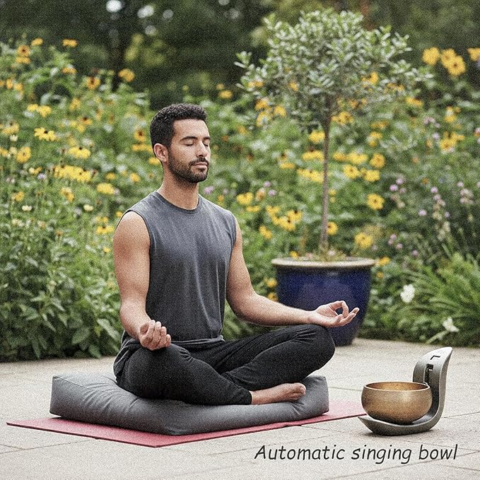 Automatic Singing Bowl – Hands-Free Sound Healing Bowl for Meditation, Yoga, Mindfulness, Energy Healing, Deep Relaxation & Sleep,Auto-Striking Himalayan Singing Bowl with Resonant Tone - Bloomnest