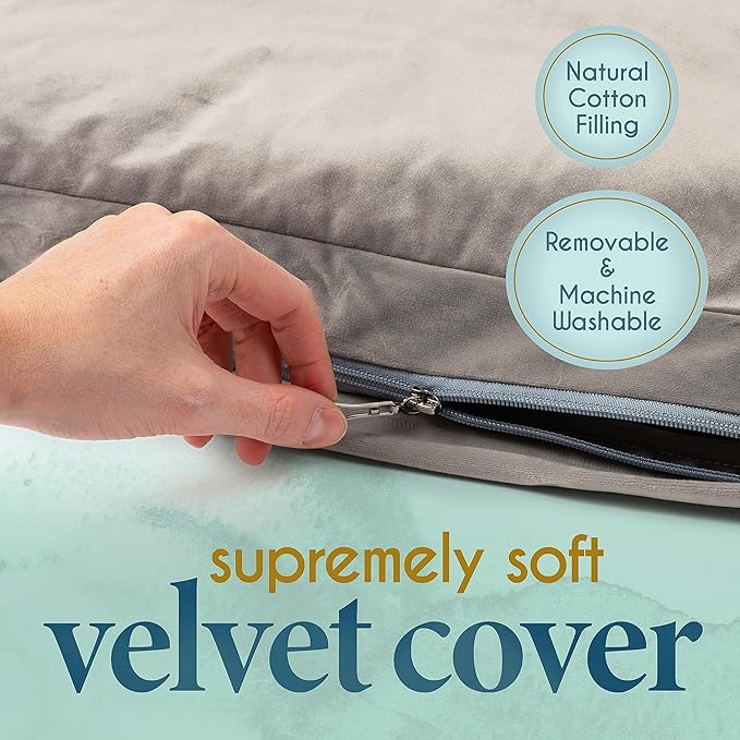 Florensi Meditation Mat Zabuton, Velvet Floor Cushions for Sitting, Meditation Cushions and Pillows with 100% Cotton Insert, Yoga Cushion for Women and Men - Bloomnest