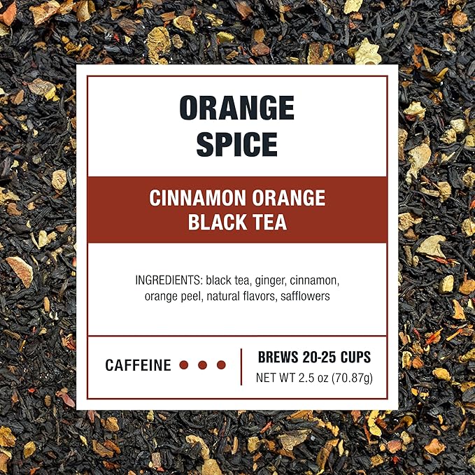Tiesta Tea - Orange Spice Tea, Loose Leaf, Cinnamon Orange Black Tea, Premium High Caffeine Tea Blend, Make Hot or Iced & Up to 25 Cups, 2.5 oz Resealable Pouch - Bloomnest