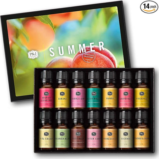 P&J Trading Fragrance Oil Summer Set | Candle Scents for Candle Making, Freshie Scents, Soap Making Supplies, Diffuser Oil Scents - Bloomnest