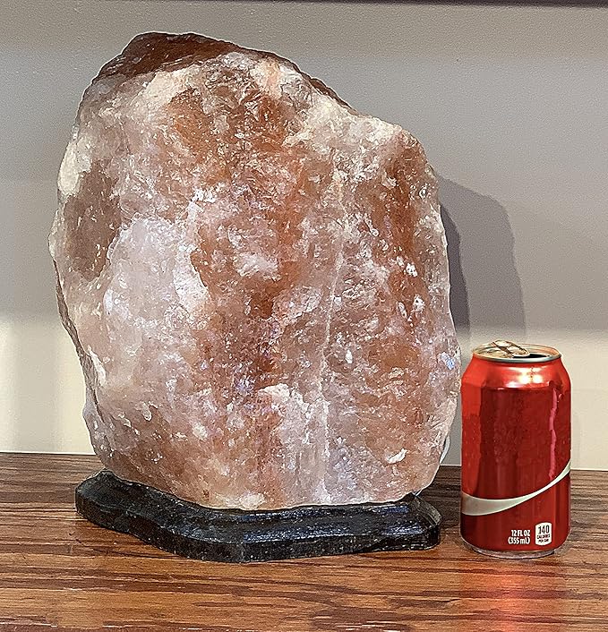 Giant Special Effect Natural Himalayan Crystal Rock Salt Lamp With Custom Base 35~45 lbs - Bloomnest