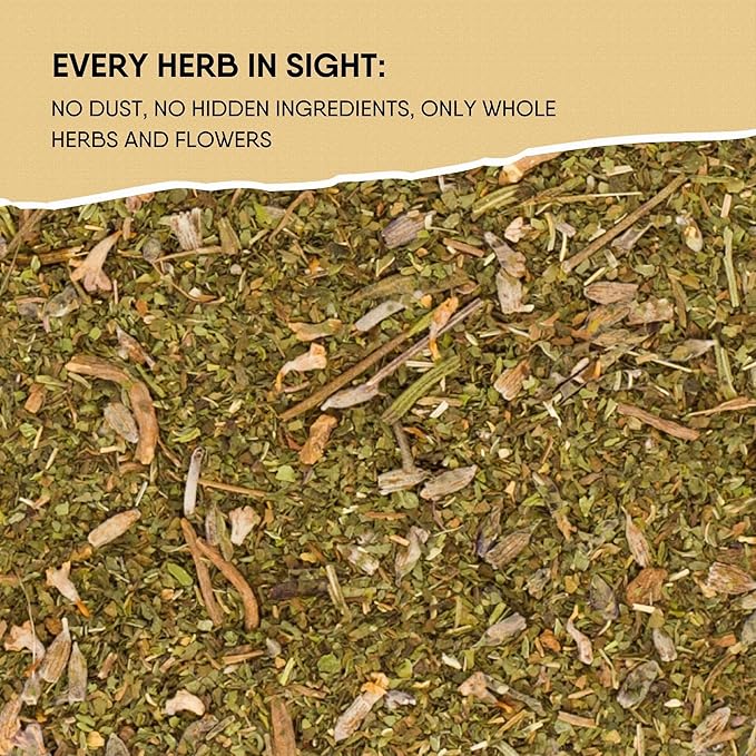 Organic Keep Calm Valerian Root, Lavender, Peppermint Herbal Tea Loose Leaf Relaxing Wellness Blend Caffeine-Free | Natural Stress Relief & Restful Sleep Aid - Bloomnest