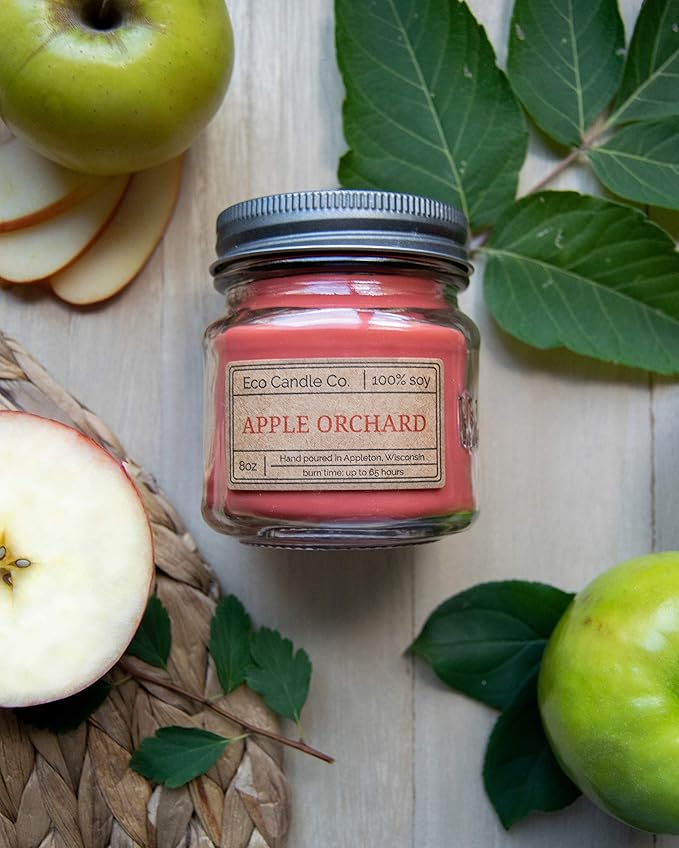 ECO CANDLE CO. Recycled Candle, Winter Wonderland, 6 oz. - Scents Of Pine, Spruce, & Fir - 100% Soy Wax, No Lead, Kraft Paper Label & Lid, Hand Poured, Phthalate Free, Made From Midwest Grown Soybeans - Bloomnest