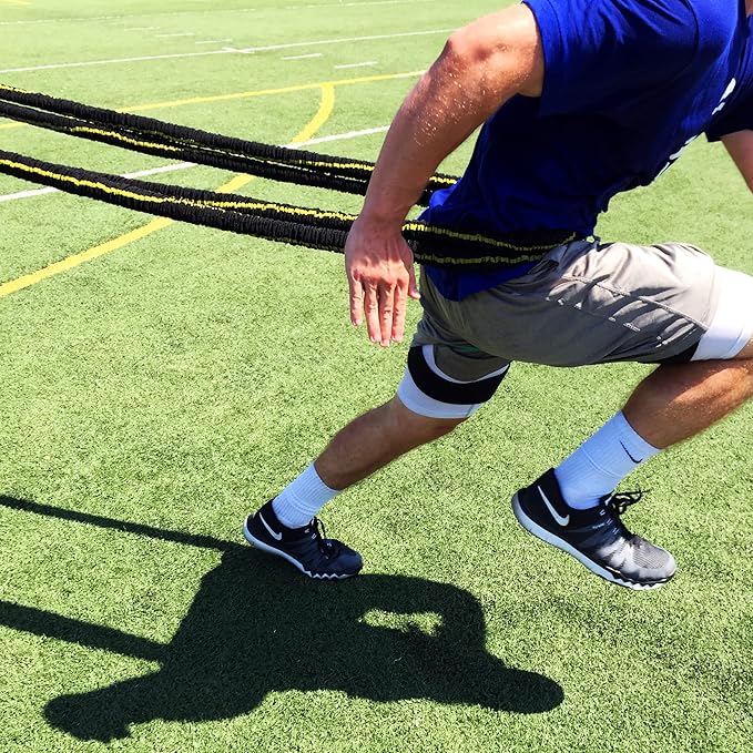 Kbands Victory Ropes - Up to 300 Pounds of Resistance for Anchored Or Release Acceleration Drills - Stretch Distance Up to 40 ft - Bloomnest