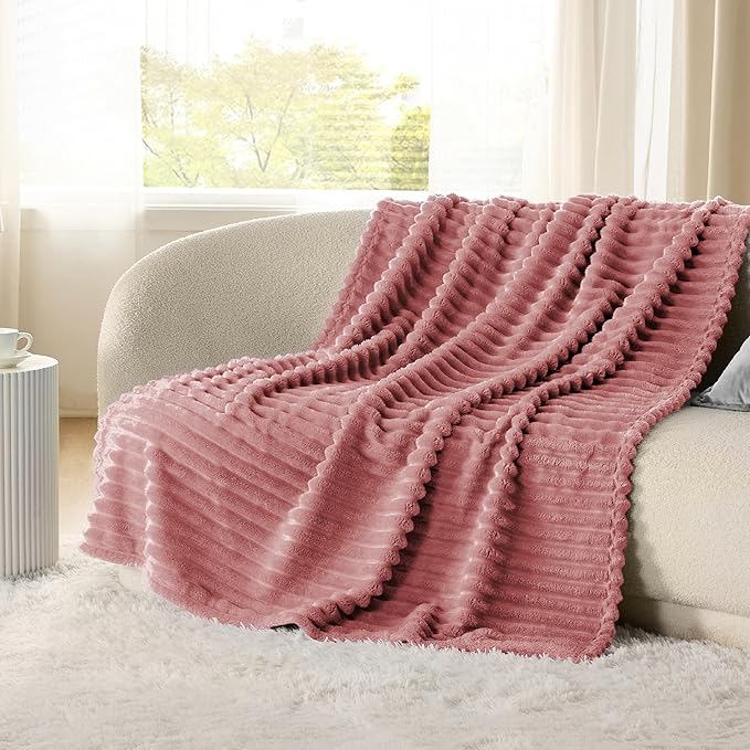 Bedsure GentleSoft Dusty Pink Twin XL Blanket for Bed - Cozy Soft Blankets for Women, Cute Small Fleece Throws for Girls, Birthday Gifts for Women Decor Gifts for Mom, 66x90 Inches - Bloomnest