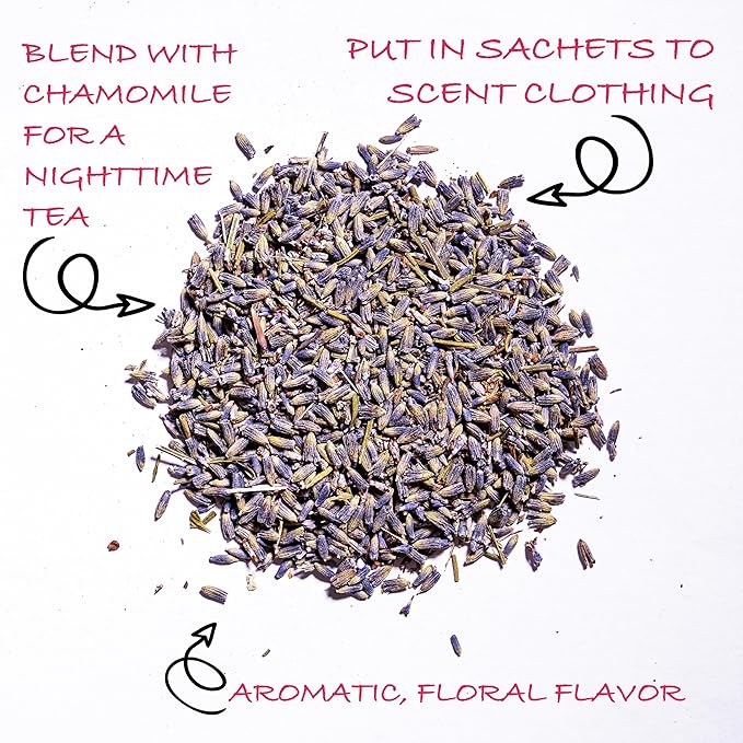 Worldwide Botanicals Organic Lavender Flowers, 4 ounces, Pure European Lavender buds, Perfect for Aromatherapy, Sachets, Wedding celebrations, Tea flavoring, Eye pillows Scenting The Home - Bloomnest