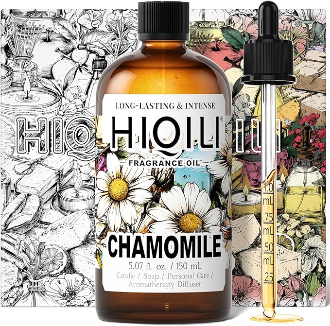 HIQILI Chamomile Fragrance Oil for Candle, Soap Making, Use in Essential Oil Diffusers, Add to Body Lotion, Laundry Dryer Balls - 5.07 Fl Oz HIQILI