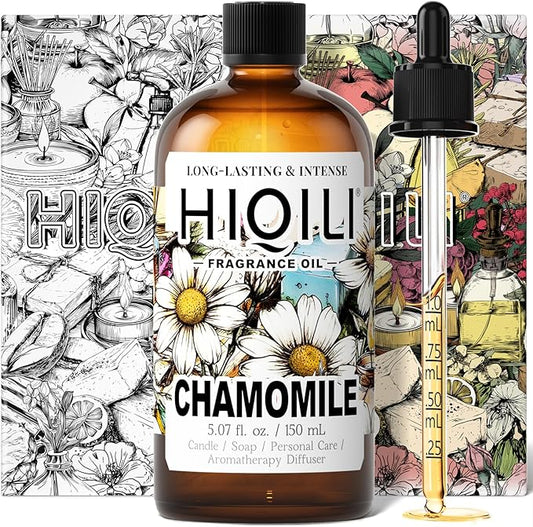 HIQILI Chamomile Fragrance Oil for Candle, Soap Making, Use in Essential Oil Diffusers, Add to Body Lotion, Laundry Dryer Balls - 5.07 Fl Oz HIQILI
