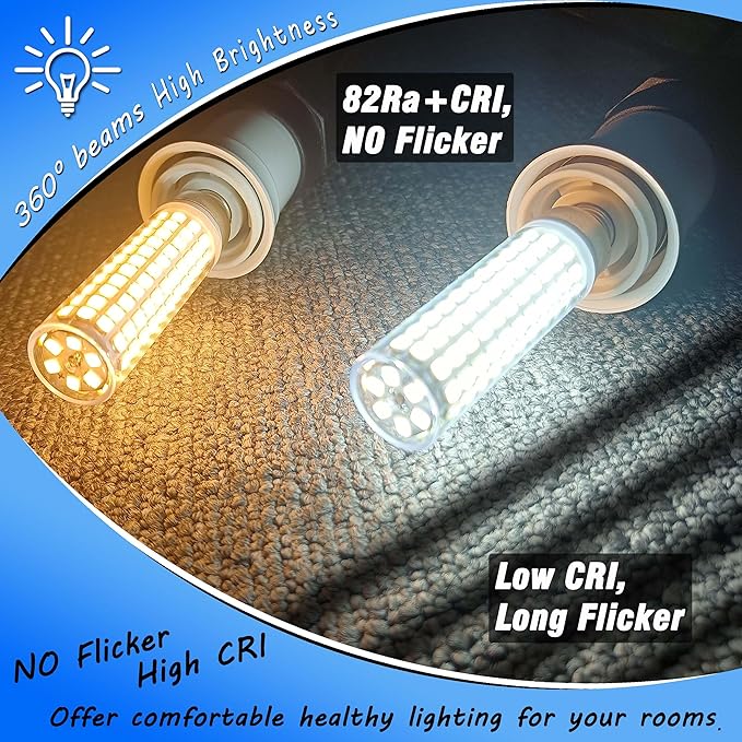 E17 LED Light Bulb 10 Watt Equivalent 100W 6000K Daylight White 1000lm 120V E17 Intermediate Base LED Bulb for Desk Lamp,Ceiling Fan Lights, Headboard Reading Lights, Non-Dimmable, 3 Pack - Bloomnest