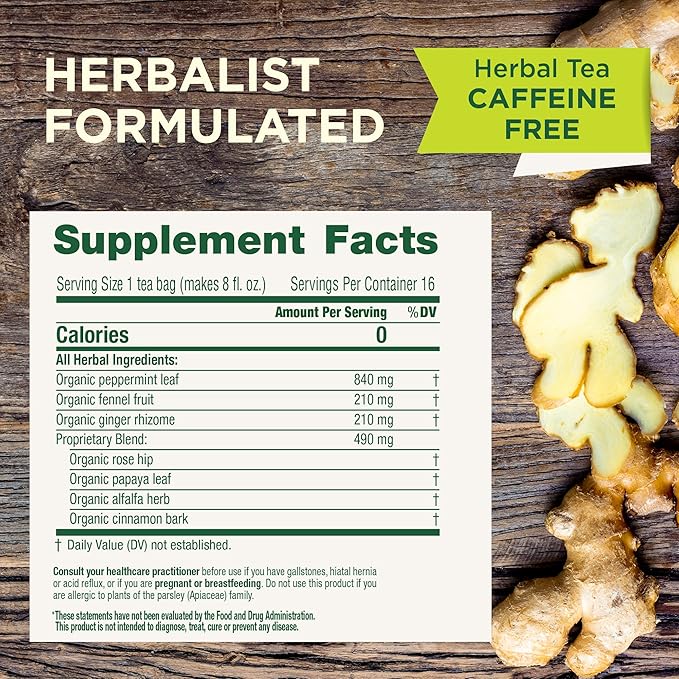 Traditional Medicinals Tea, Organic Belly Comfort Peppermint, Promotes Healthy Digestion, 16 Tea Bags - Bloomnest