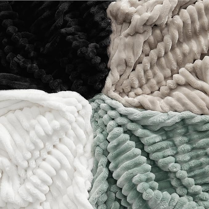 Bedsure GentleSoft Black Blanket Full Size for Bed - Cozy Soft Blankets for Women, Cute Large Fleece Throws for Girls, 84x90 Inches - Bloomnest
