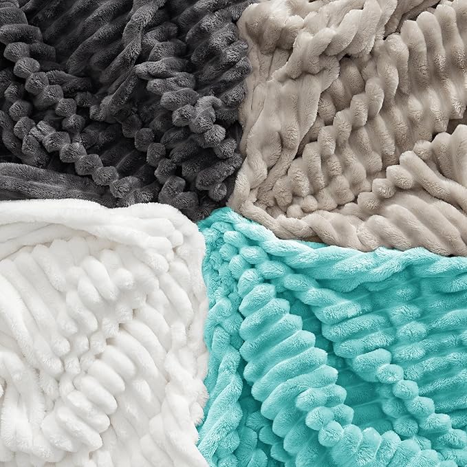 Bedsure GentleSoft Blue Full Blanket for Couch - Cozy Soft Blankets for Women, Cute Small Fleece Throws for Girls, Birthday Gifts for Women Decor Gifts for Mom, Blue Fog, 84x90 Inches - Bloomnest