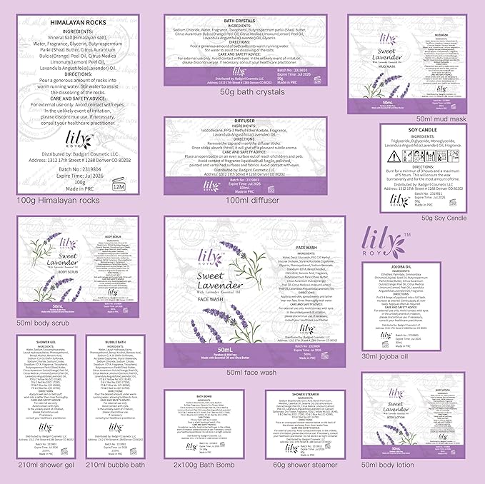 Valentines Day Gifts Spa Gift Set for Women - 22 Piece Lavender Luxury Bath & Body Basket with Bath Bomb | Spa Bath Gift Set for Birthday Gifts, Mothers Day Gift, Christmas Gift for Women