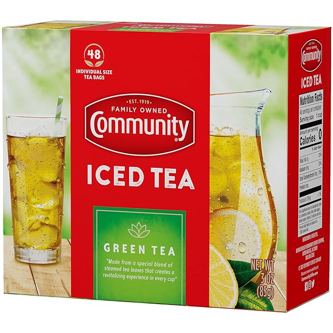 Community Coffee Green Tea, 576 Individual Size Tea Bags, 48 Count (Pack of 12) - Bloomnest