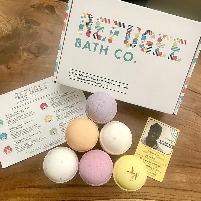 Variety Pack Bath Bombs 2.5 oz. Each Cocoa Butter and Plant-Based Ingredients Support Refugee Employment in USA (Variety 12 Pack) - Bloomnest