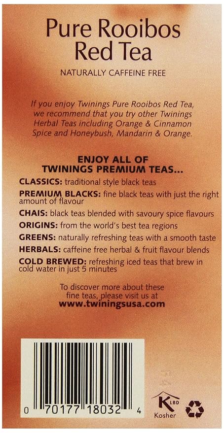Twinings Tea Red African Rooibos Tea, 20 ct (Pack of 4) - Bloomnest