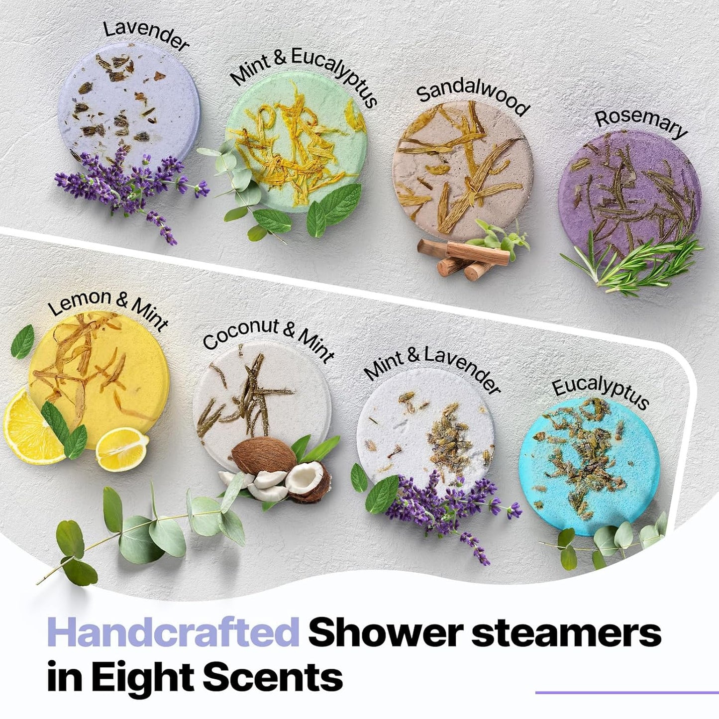 Shower Steamers Aromatherapy Birthday Gifts for Women - SWCANDY 8 Pcs Stocking Stuffers White Elephant Gifts for Adults Mom Men Teen Self Care with Natural Essential Oils Relaxation Home SPA Christmas