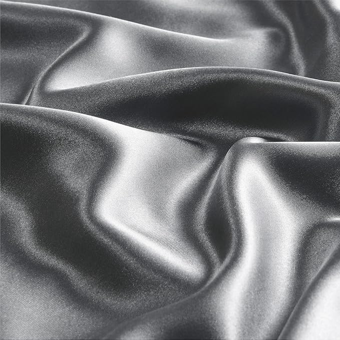 BEDELITE Satin Body Pillow Cover, Super Soft and Cooling Body Pillow Pillowcase for Hair and Skin, Breathable Silky Full Long Pillowcase Cover(20"x54", Dark Grey) - Bloomnest