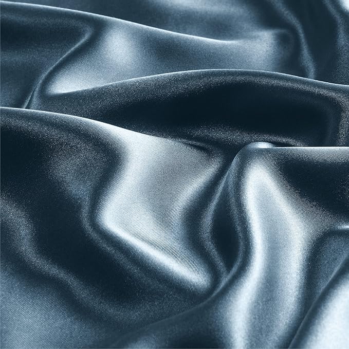 BEDELITE Satin Body Pillow Cover, Super Soft and Cooling Body Pillow Pillowcase for Hair and Skin, Breathable Silky Full Long Pillowcase Cover(20"x54", Bluesteel) - Bloomnest