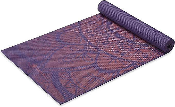 Gaiam Yoga Mat - Premium 6mm Print Extra Thick Non Slip Exercise & Fitness Mat for All Types of Yoga, Pilates & Floor Workouts (68"L x 24"W x 6mm Thick) - Bloomnest