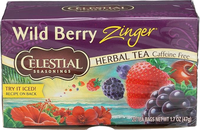 Celestial Seasonings Wild Berry Zinger Tea Bags - 20 ct - Bloomnest