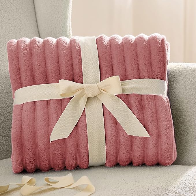 Bedsure GentleSoft Dusty Pink Twin XL Blanket for Bed - Cozy Soft Blankets for Women, Cute Small Fleece Throws for Girls, Birthday Gifts for Women Decor Gifts for Mom, 66x90 Inches - Bloomnest