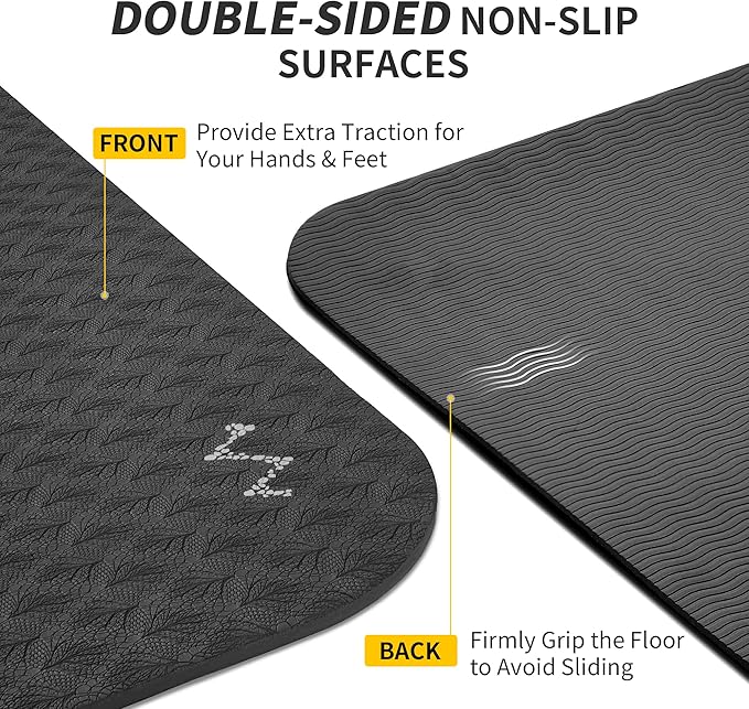 CAMBIVO Extra Wide Yoga Mat for Women and Men (72"/84"x 32"x 1/4") TPE Workout Mat, Non-slip Large Exercise Fitness Mat for Yoga, Pilates, Workout - Bloomnest