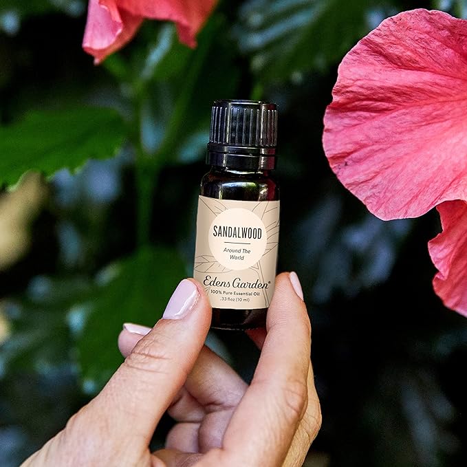 Edens Garden Sandalwood Around The World Essential Oil- 100% Pure Premium Grade, Undiluted, Natural, Therapeutic, Aromatherapy, The Best for Skin, Face, Hair 10 ml (.33 fl oz) - Bloomnest
