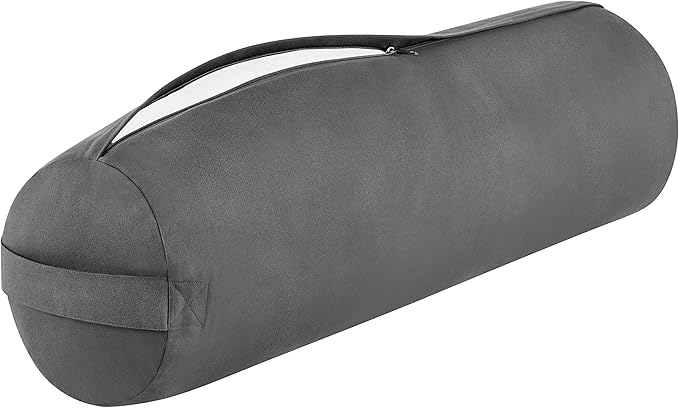 Retrospec Retrospec Sequoia Yoga Bolster Pillow - Meditation Cushion for Yoga Practices - Includes Machine Washable 100% Cotton Cover & Durable Carry Handle - Bloomnest