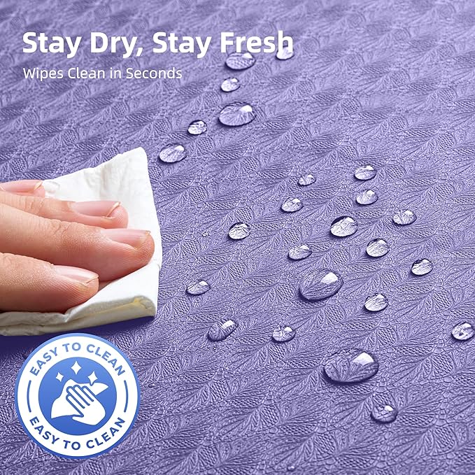 Thick TPE Yoga Mat 72"x48" - 6/8/10/12mm Extra Cushion for Joint Support & Comfort, Non-Slip Texture, Durable & Waterproof, Includes Bag, Strap & Towel for Home Workout, Pilates & Yoga