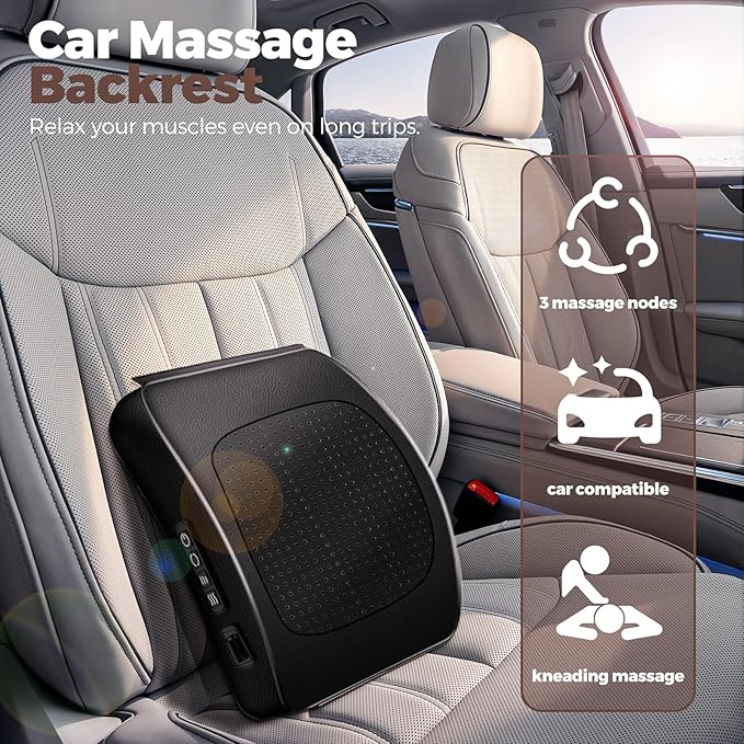 Back Massager with Heat - Shiatsu Back Massager for Pain Relief Deep Tissue - Electric 4D Massage Pillow for Shoulder, Back, Legs, Foot, Gift for Women Men Mother's Day Father's Day - Bloomnest