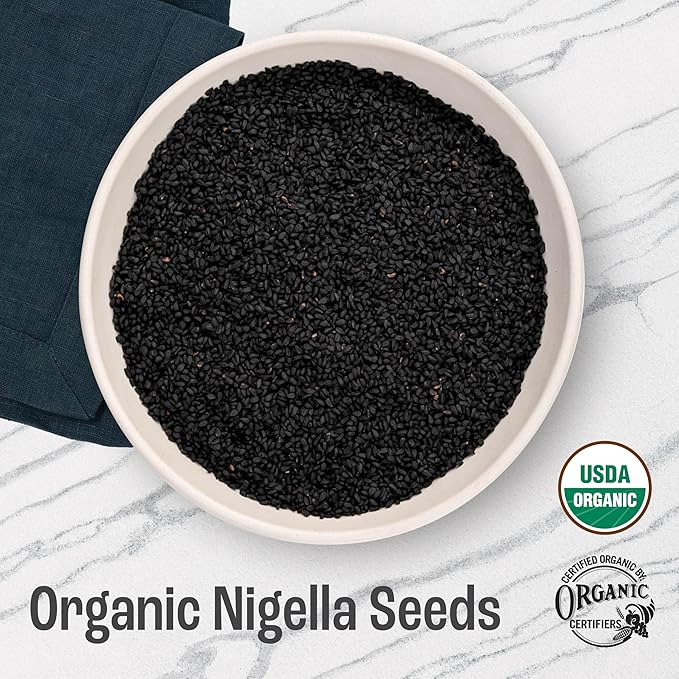 J Mac Botanicals, Organic Nigella Seeds (1 Pound), USDA Certified, black cumin seed, Nigella Sativa, Kalonji Seeds - Bloomnest