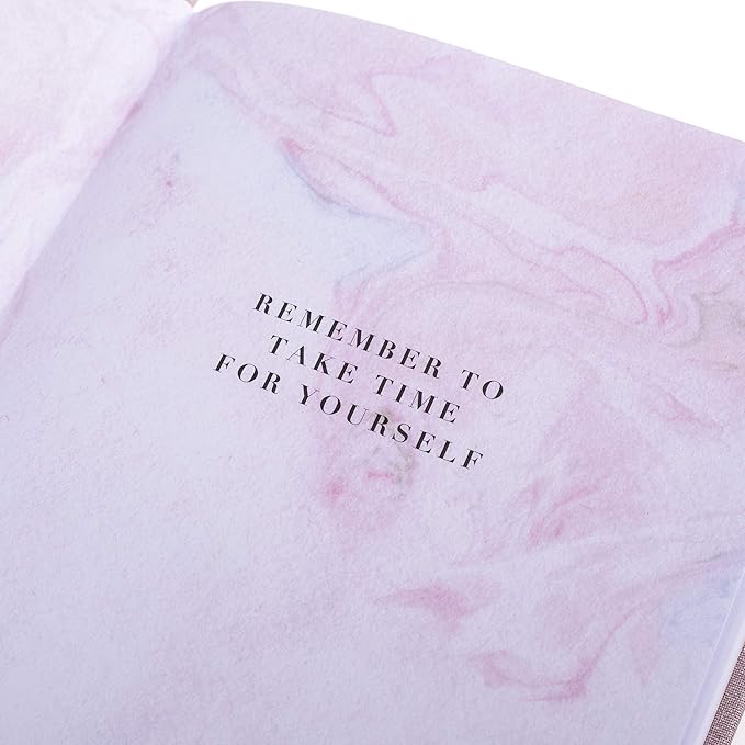 Graphique Self-Care Journal - Gratitude - 256 Pages - Weekly Quote & Daily Fill in Interiors - Hardbound Fabric Cover - Ribbon Marker (6" x 8") - Bloomnest