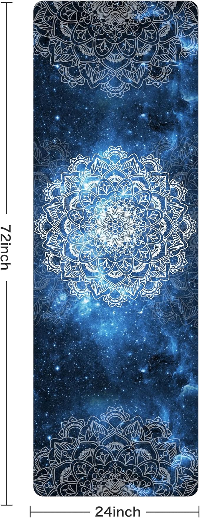 Non Slip Yoga Mat TPE Workout Mat for Men Women, Thick Workout Mat with Carrying Strap, Fitness Mats for Exercise, Yoga, Fitness, Pilates, Floor Workouts (72" x 24" x 6mm) - Bloomnest