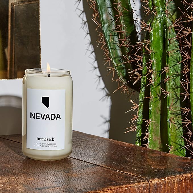 Homesick Premium Scented Candle, Nevada - Scents of Lemon, Orange, Patchouli, 13.75 oz, 60-80 Hour Burn, Natural Soy Blend Candle Home Decor, Relaxing Aromatherapy Candle - Bloomnest