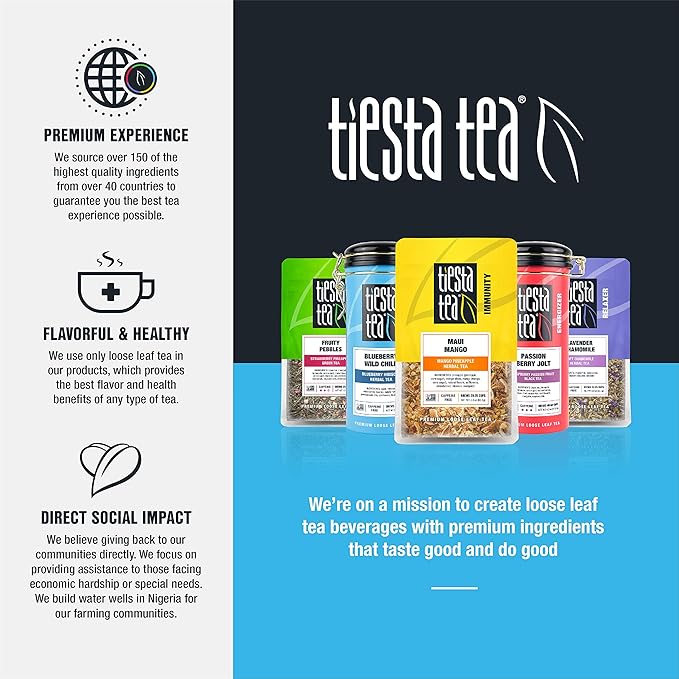 Tiesta Tea 12.5 Oz Clear Glass Mug with Handle, Microwave & Dishwasher Safe, Ideal for Hot & Iced Beverages, Compatible with Loose Leaf Tea Infusers, Steepers, & Balls, Single Cup Glass Mug - Bloomnest