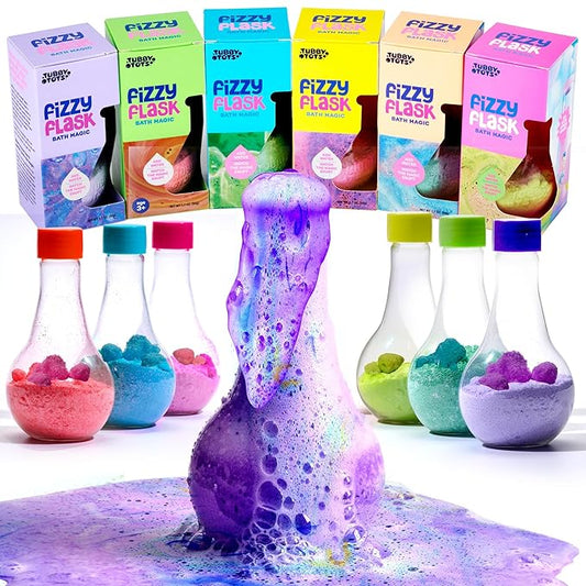 Tubby Tots Bath Potion Kits for Kids - 6 Pk - Bath Bombs for Kids - Toddler Bubble Foam Colors Fizzies - Bathtub Toys for Kid Ages 4-8 Years Old - Science Soap Potions Kit Age 3 4 5 6 7 8 - Non Toxic - Bloomnest