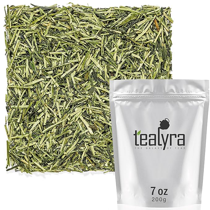 Tealyra - Premium Kukicha Twig Kabuse - Japanese Green tea - Loose Leaf Tea - Mild Slightly Nutty Flavour - High Level of Antioxidants - Caffeine Level Low - 200g - Bloomnest