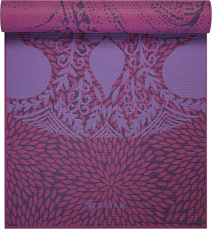 Gaiam Yoga Mat - Premium 6mm Print Reversible Extra Thick Non Slip Exercise & Fitness Mat for All Types of Yoga, Pilates & Floor Workouts (68" x 24" x 6mm Thick)